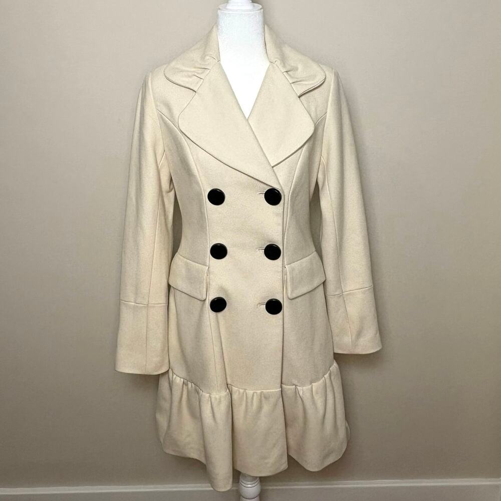 Esprit Double Breasted Wool Car Coat